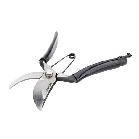 SUN JOE Carbon Steel Pruner/Secateurs with Genuine Leather Holster and Non-Slip Grip NJPSC1